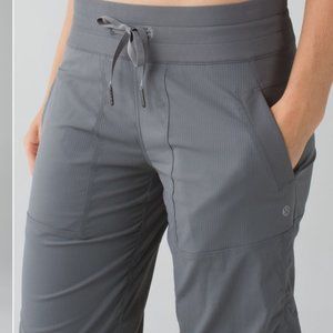 lululemon Dance Studio Pants Sz 6 Gray Drawstring Ankles & Waist